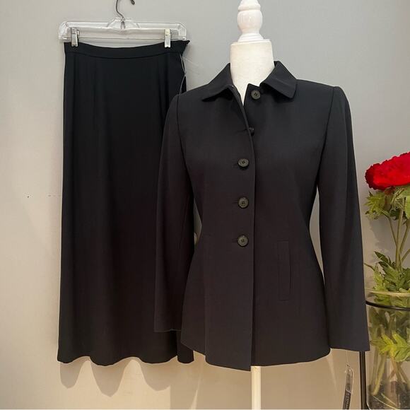 NEW Kasper Career Academia Wool Maxi Skirt Suit Longline Blazer Jacket 2/4P NWT - Picture 7 of 14